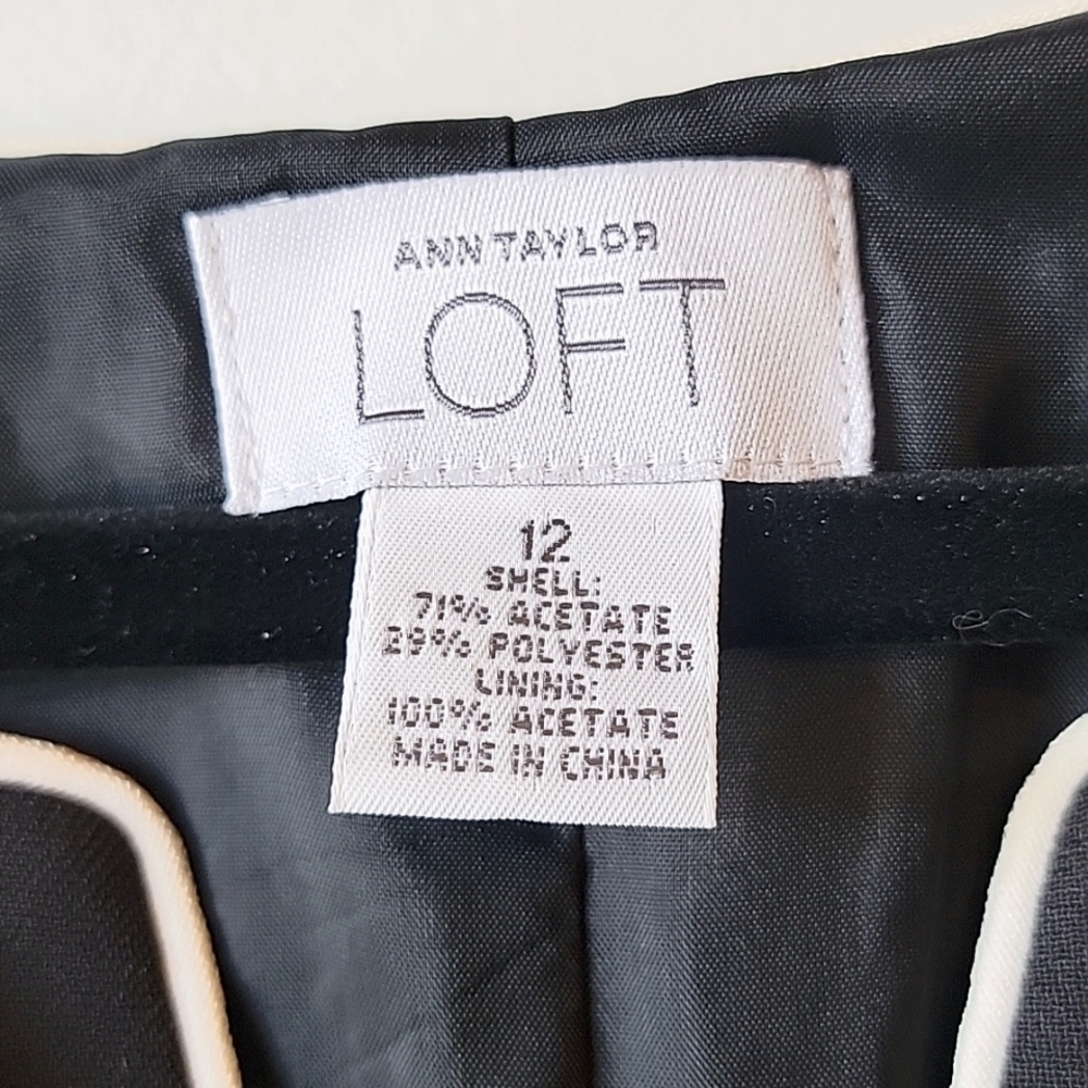 Ann Taylor Loft Black and white 1 Piece Popover Dress - Picture 4 of 4